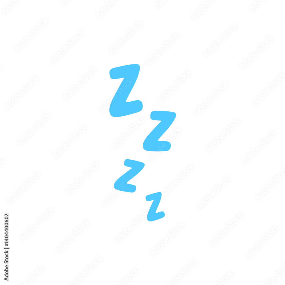 Blue ZZZ sign emoji icon. Vector symbol sleep Blue ZZZ sign emoji icon. Vector symbol sleep