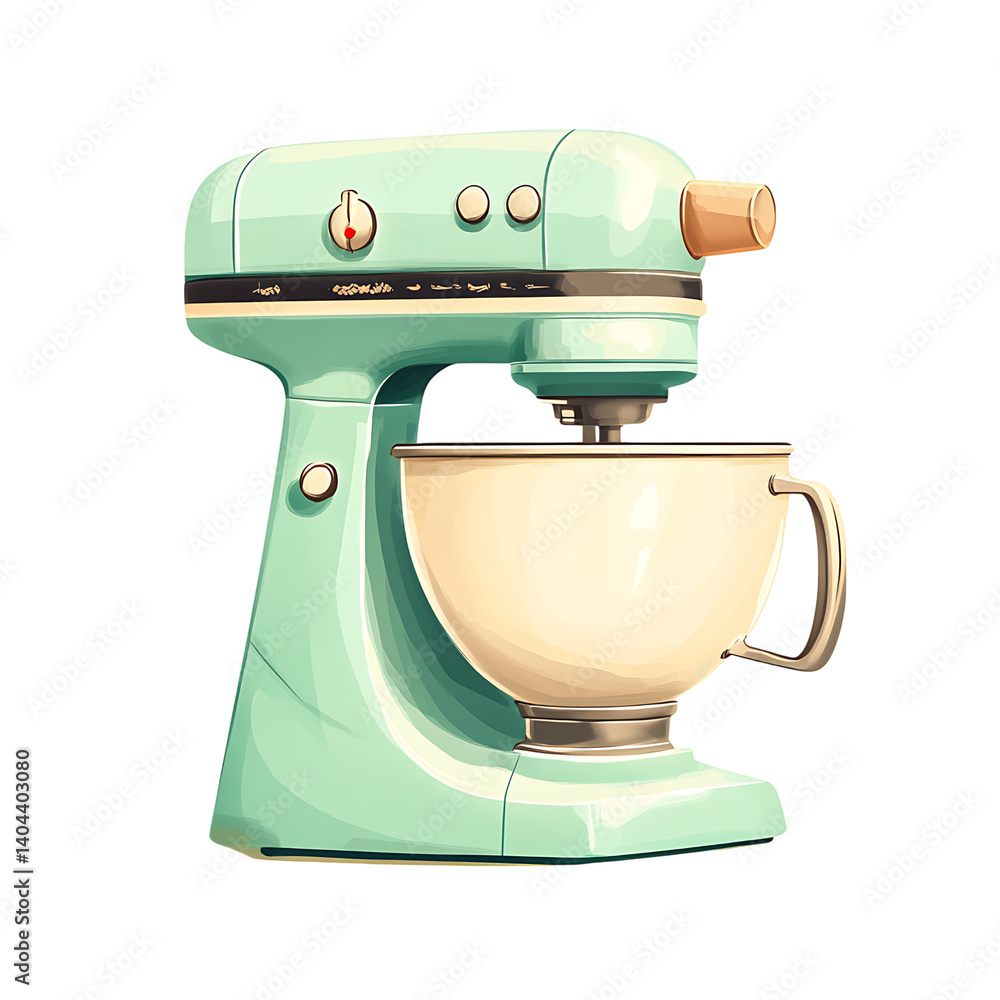 food mixer cartoon isolated on white background full depth of field food mixer cartoon isolated on white background full depth of field