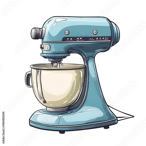 Wallpaper Mural food mixer cartoon isolated on white background full depth of field  Torontodigital.ca