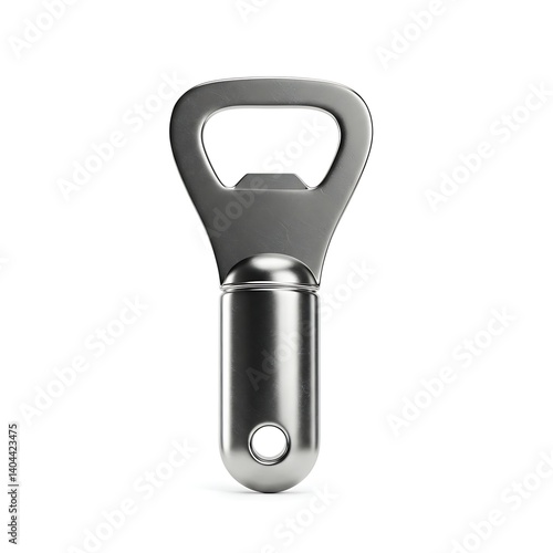 Sleek Stainless Steel Bottle Opener Design: 3D Render