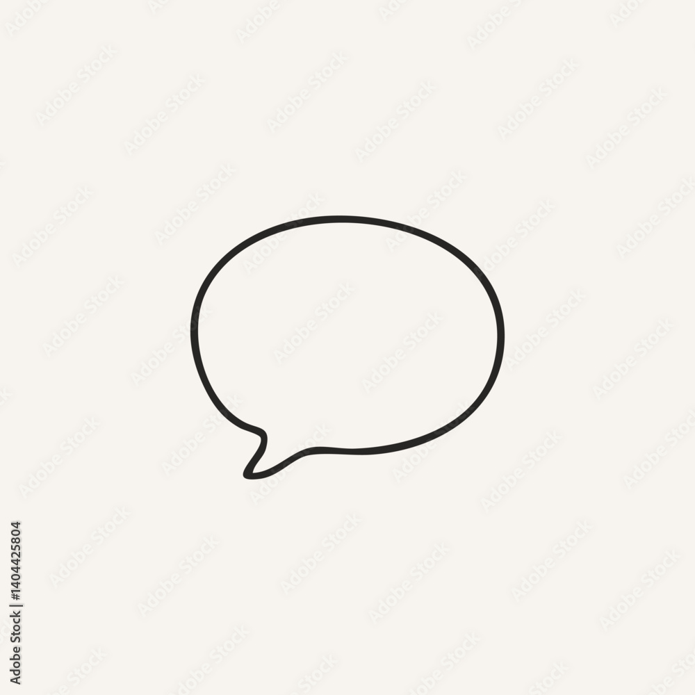 vector illustration of chat balloon element with one line style vector illustration of chat balloon element with one line style
