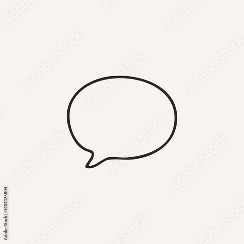 vector illustration of chat balloon element with one line style