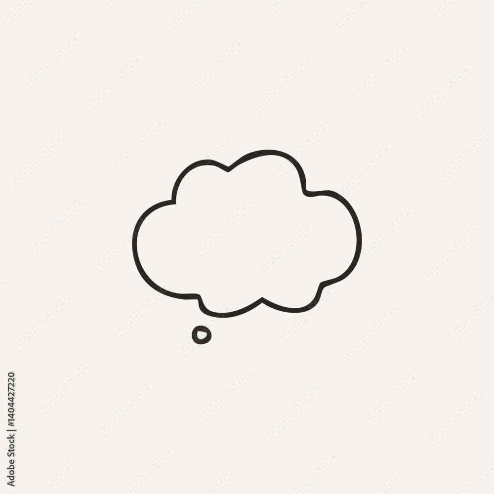 vector illustration of chat balloon element with one line style vector illustration of chat balloon element with one line style