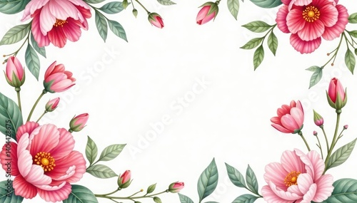 Delicate watercolor floral pattern, perfect for spring flyers , invite, cards