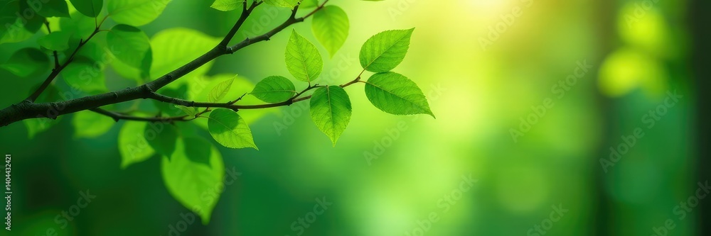 Leafy branches stretching upwards in a delicate dance, leaf, botanical, bloom Leafy branches stretching upwards in a delicate dance, leaf, botanical, bloom