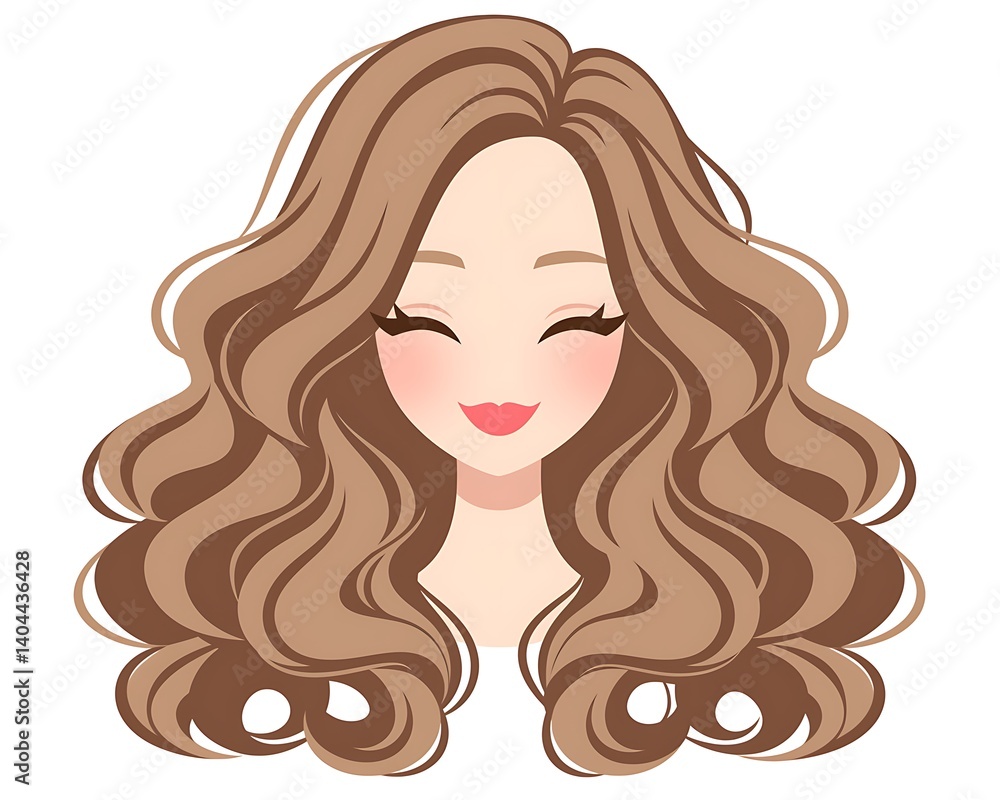 Woman with Wavy Hair Portrait Woman with Wavy Hair Portrait