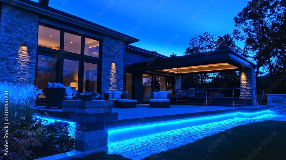 Fototapeta premium Creative applications of LED lighting in architecture.