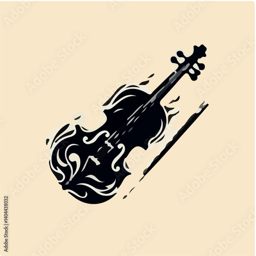 vector illustration of a violin