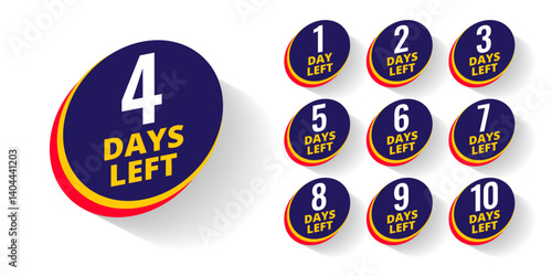 number of days left sticker template a countdown timer for limited sale
