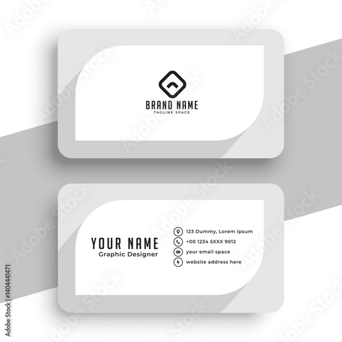 minimal style professional business card layout for corporate calling biz