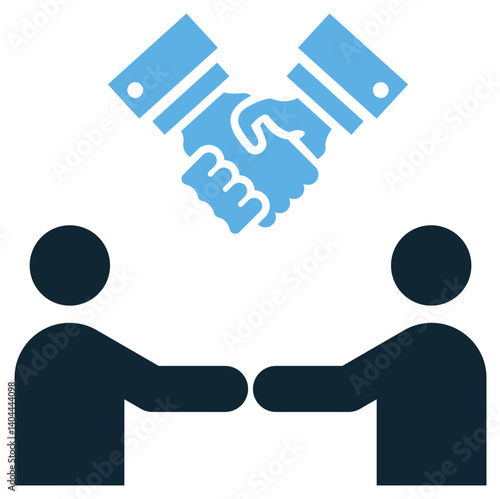 Bilateral trade icon vector for two-country commerce, market relations, and business deals. Perfect for global connection, export import design, and economic illustration.