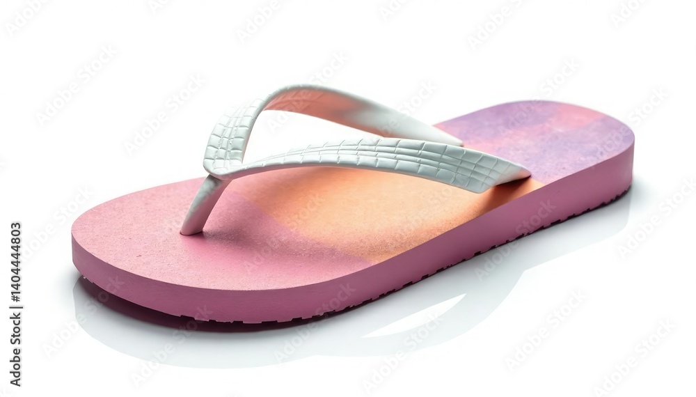 A single, isolated flip-flop on white background , clean, object A single, isolated flip-flop on white background , clean, object