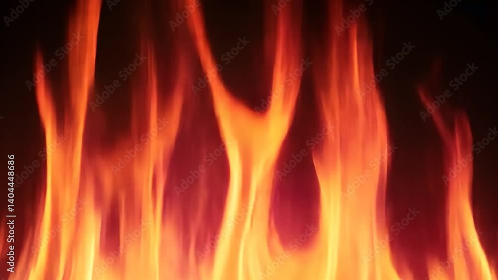 Fiery Inferno: A Blaze of Orange and Red Flames Fiery Inferno: A Blaze of Orange and Red Flames