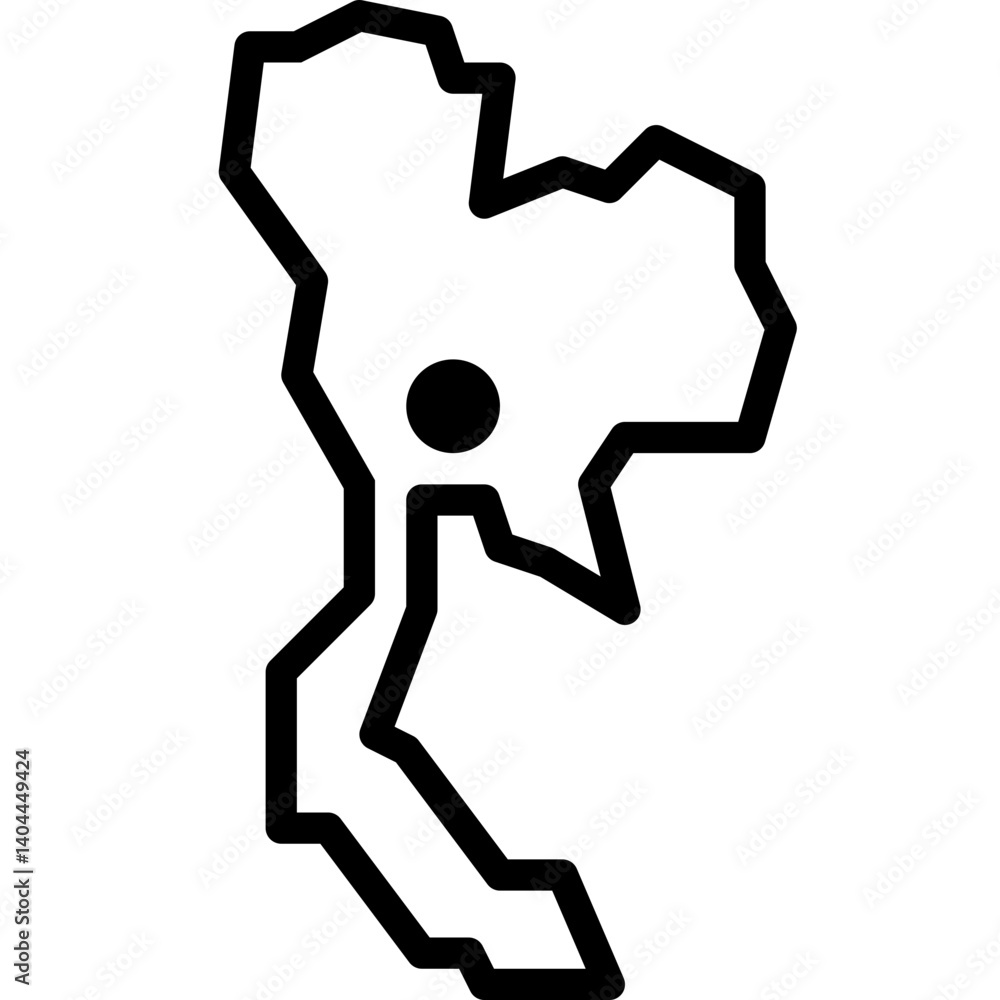 thailand solid line icon thailand solid line icon