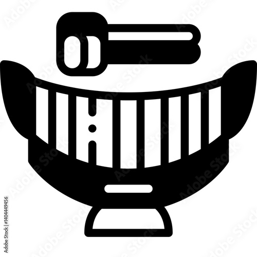 xylophone solid line icon