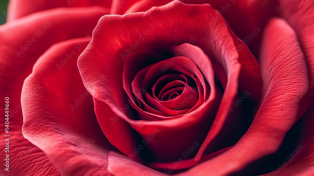 Close-Up of Red Rose Petals in Full Bloom