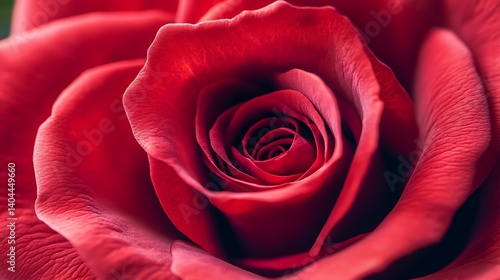 Obraz na płótnie Close-Up of Red Rose Petals in Full Bloom w salonie