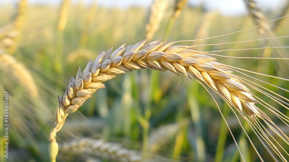 Golden Wheat Close-Up on a Sunny Day
