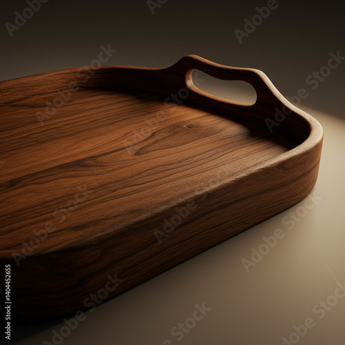 Wooden serving tray with handles decorative wood tray for breakfast in bed coffee