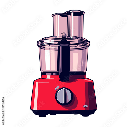 Bold food processor illustration showcasing confidence, pop art inspiration