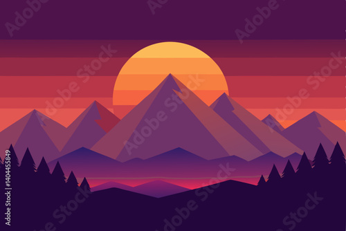 sunrise in mountains