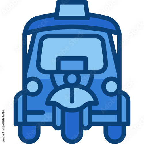 tuk tuk two tone icon