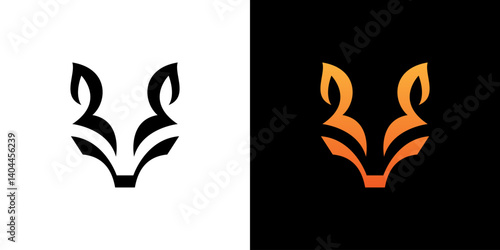 fox logo vector illustration. fox head outline logo template