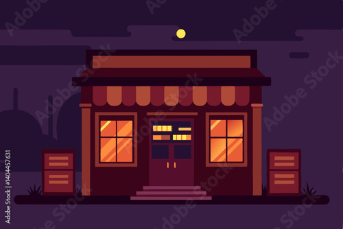 house in the night
