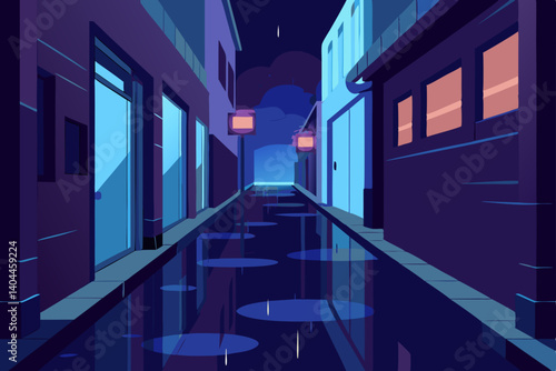 modern building in the night