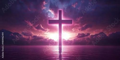 Cross over Water at Sunrise