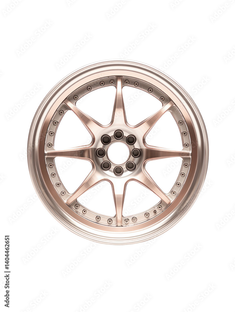 Obraz premium Dynamic car wheel showcase studio setting cutout background high-quality image focused viewpoint