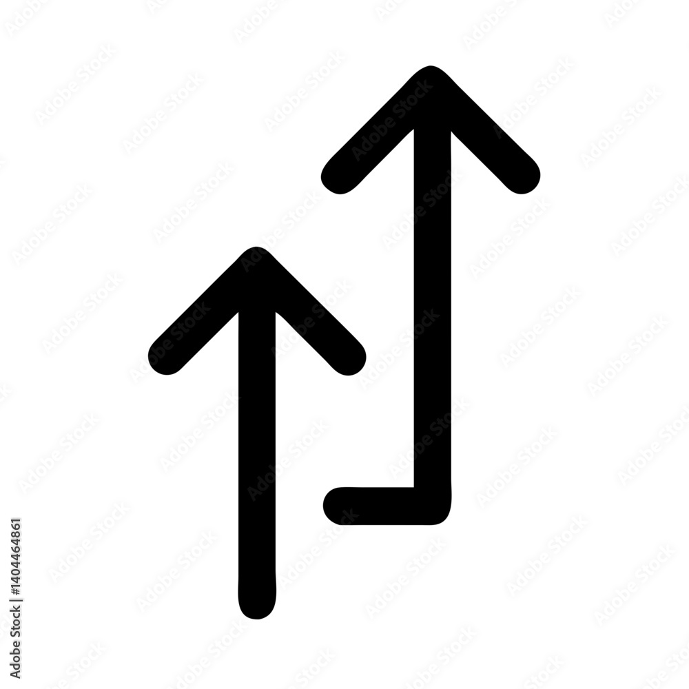 Double Arrow Pointing Upward Direction Icon Design Double Arrow Pointing Upward Direction Icon Design