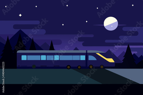 night city with moon