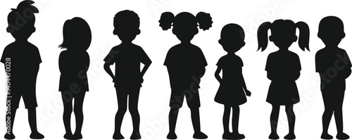 Group Children Silhouette Collection

