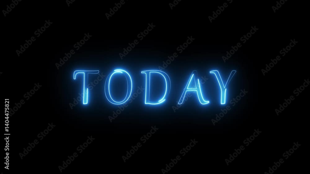 Neon glowing calendar text animation. Neon glowing calendar text animation.