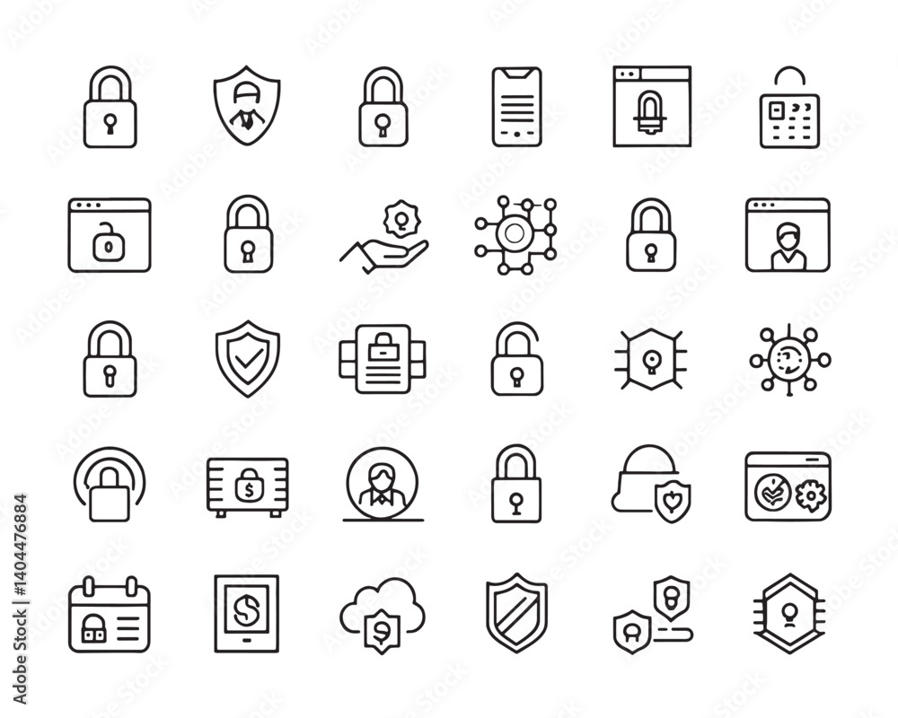 User Verification and Access Control Icons User Verification and Access Control Icons