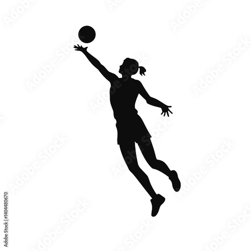 Basketball Player Silhouette Jump Shot Dunk – Vector Sports Illustration