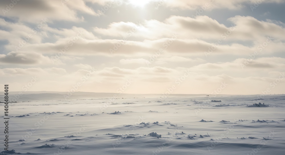 Obraz premium Whispers of the Frozen Sun AI Generated