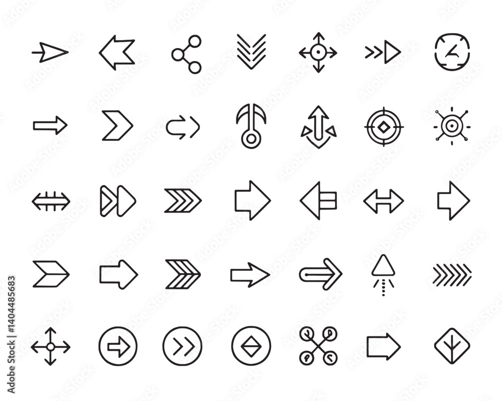 Elegant Arrow Line Graphics for Presentations Elegant Arrow Line Graphics for Presentations