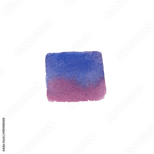 Square red-blue gradient watercolor spot for dynamic contrast