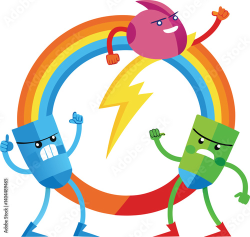 Rainbow loop animated strikers
