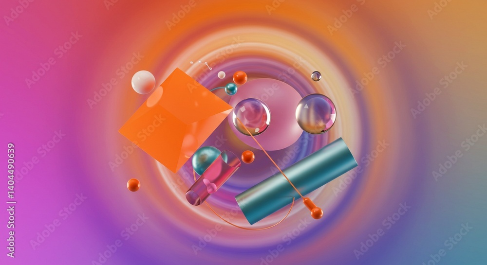 Fototapeta premium colorful abstract objects background design
