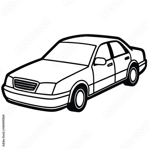 "Car Line Art Vector Illustration"

