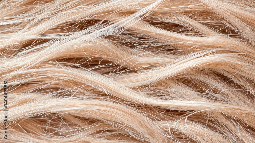 Fototapeta premium Detailed Close-Up of Soft Sandy Blonde Hair Texture for Creative Projects and Design Inspiration