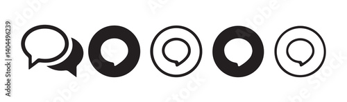 Comment icon speech bubble symbol.  Blank bubbles vector icons. Message vector icons. Vector Illustration Eps 10
