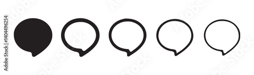 Comment icon speech bubble symbol.  Blank bubbles vector icons. Message vector icons. Vector Illustration Eps 10