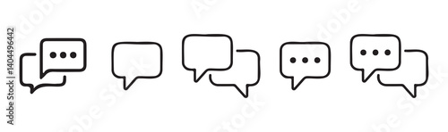 Comment icon speech bubble symbol.  Blank bubbles vector icons. Message vector icons. Vector Illustration Eps 10