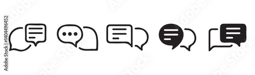 Comment icon speech bubble symbol.  Blank bubbles vector icons. Message vector icons. Vector Illustration Eps 10