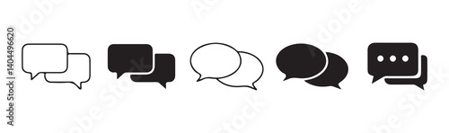 Comment icon speech bubble symbol.  Blank bubbles vector icons. Message vector icons. Vector Illustration Eps 10