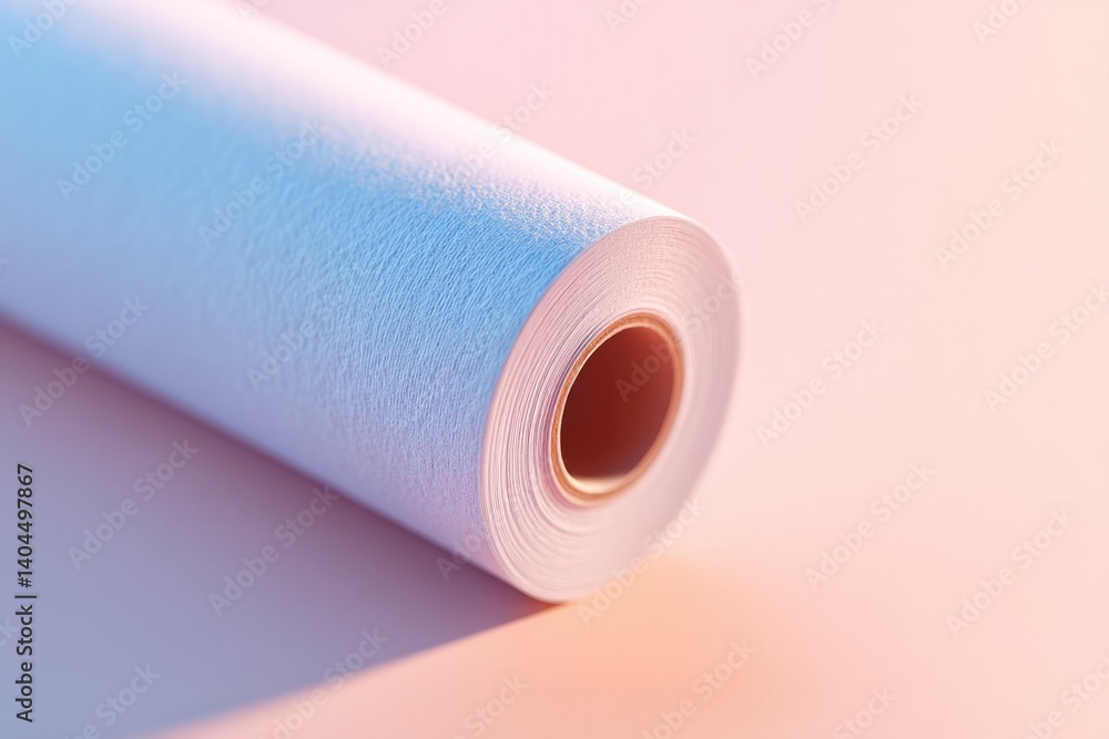 single photo roll lies in focus on smooth pastel background single photo roll lies in focus on smooth pastel background